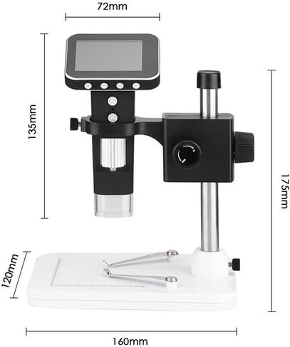 Microscope, LCD Digital Coin 1000x, Magnifier with 8 Adjustable LED Lights, Rechargeable Battery for Electronics, Jewelry, & Insects in Saudi Arabia