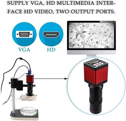 Microscope Camera Remote Control Kit for Industry Lab PCB +56 LED Light in Kuwait