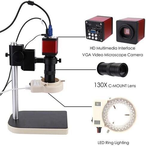 Microscope Camera Remote Control Kit for Industry Lab PCB +56 LED Light in Kuwait
