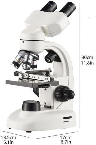 Compound Binocular Microscope for Kids & Students, 40X-800X Magnification, with Slides Specimens, Lab Equipment School Biology Class Home Science Experiments in Saudi Arabia