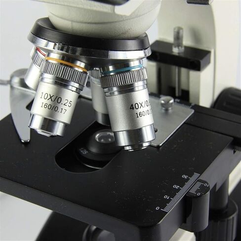 Dual Viewing Head Biological Microscope with 4X-100X Objectives, LED/Halogen Lighting for Students & Adults in Saudi Arabia