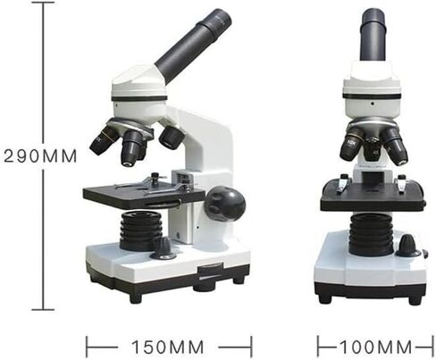 Microscope for Adults Kids Students, 40X-1600XMicroscopes, Metal-Body Dual LED Illumination, Biological Compound Monocular Kit School Lab, Homeschool w/Phone Adapter in Saudi Arabia