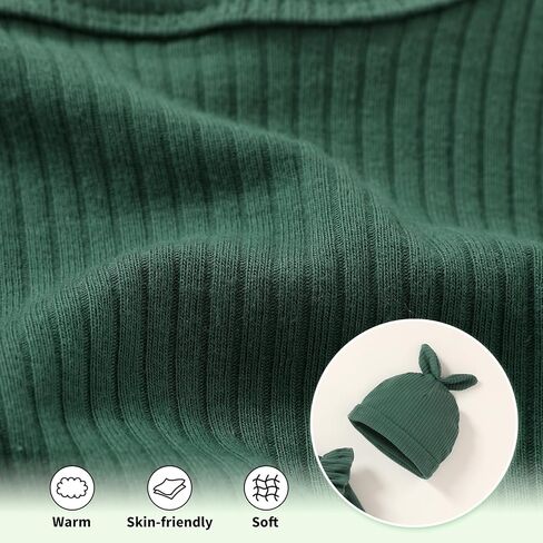 YOUNGER TREE Baby Girl Clothes Newborn Infant Ruffle Romper Long Sleeve Sweater Jumpsuit Hat Socks Toddler Fall Winter Outfit in Saudi Arabia