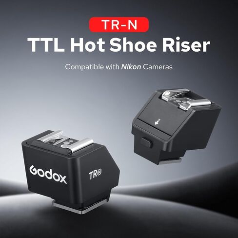 Godox TR-N TTL Hot Shoe Riser for Nikon, with 6 Adjustment Levels (0-90°) TTL Function HotShoe Extender Mount Adapter for Godox TTL Mini Flash iT20 iT30Pro in Saudi Arabia