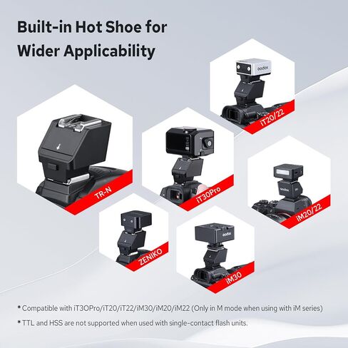 Godox TR-N TTL Hot Shoe Riser for Nikon, with 6 Adjustment Levels (0-90°) TTL Function HotShoe Extender Mount Adapter for Godox TTL Mini Flash iT20 iT30Pro in Saudi Arabia