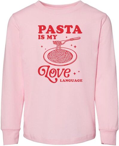 تي شيرت بأكمام طويلة للأطفال الصغار من Pasta is My Love Language in Saudi Arabia