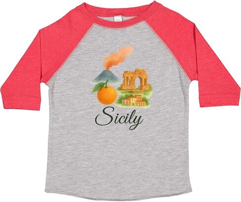 تي شيرت مطبوع عليه صورة تذكارية للسفر من صقلية إنكتاستيك للأطفال الصغار in Kuwait