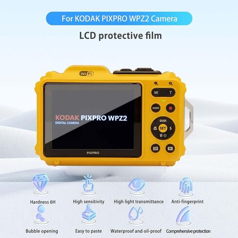 [3 عبوات] واقي شاشة لـ KODAK PIXPRO WPZ2، طبقة واقية عالية الدقة، صلابة 6 ساعات، خدش، مضاد لبصمات الأصابع، فيلم واقي لكاميرا KODAK PIXPRO WPZ2 (ليس زجاجًا مقسى) in Kuwait