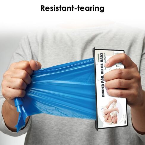 أكياس إعادة تعبئة سطل الحفاضات - متوافقة مع دلاء جيني إيزي رول المميزة والدلاء البلاتينية | كل 30 كيسًا تحمل ما يصل إلى 1410 حفاضة لحديثي الولادة | تقنية قفل الرائحة ذات 7 طبقات | 2 عبوة (60 كيس) in Kuwait