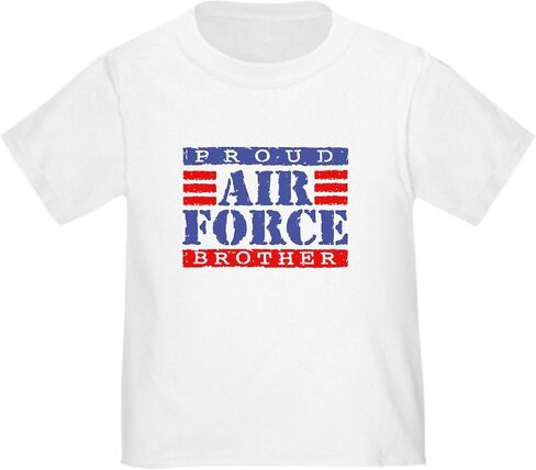 CafePress Proud Air Force Brother Toddler T Shirt Cute Toddler Graphic Tee, 100% Cotton in Saudi Arabia