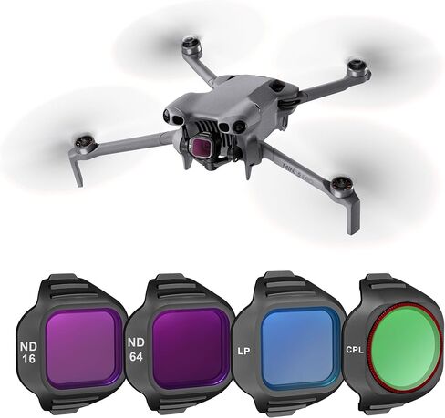 مجموعة مرشحات STARTRC لملحقات DJI Mini 5 Pro، 6 عبوات من رذاذ الانتشار الأسود/LPR/UV/ND16/64/CPL Mini 5 Pro بدون طيار، زجاج بصري عالي الدقة متعدد الطبقات in Kuwait