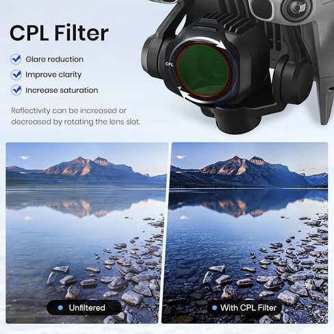 مجموعة مرشحات STARTRC لملحقات DJI Mini 5 Pro، 6 عبوات من رذاذ الانتشار الأسود/LPR/UV/ND16/64/CPL Mini 5 Pro بدون طيار، زجاج بصري عالي الدقة متعدد الطبقات in Kuwait
