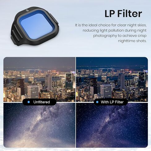 مجموعة مرشحات STARTRC لملحقات DJI Mini 5 Pro، 6 عبوات من رذاذ الانتشار الأسود/LPR/UV/ND16/64/CPL Mini 5 Pro بدون طيار، زجاج بصري عالي الدقة متعدد الطبقات in Kuwait