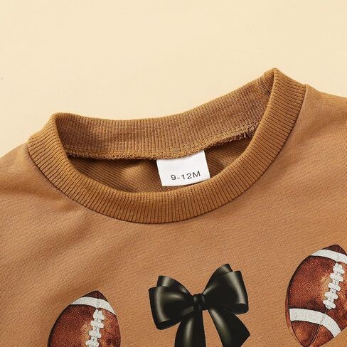 Toddler Baby Girl Football Outfit Long Sleeve Fall Sweatshirt Game Day Clothes in Saudi Arabia