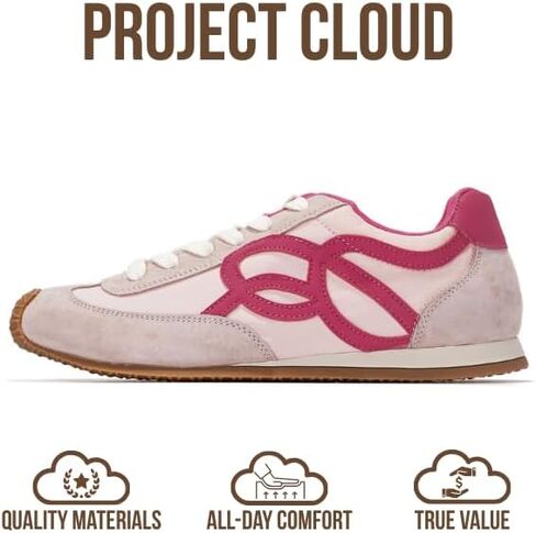 أحذية Project Cloud النسائية مع نعل داخلي من إسفنج الذاكرة أحذية رياضية عصرية للنساء - أحذية رياضية نسائية خفيفة الوزن وغير قابلة للانزلاق أحذية مشي للنساء (منخفض) in Kuwait