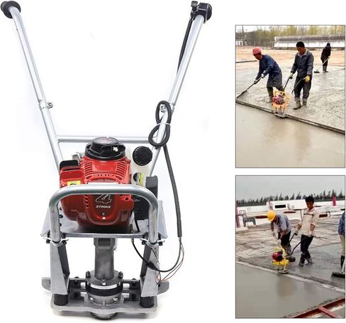 Gas Powered Concrete Screed Engine, 4-Stroke 1.2HP 35.8CC Concrete Wet Screed Machine Heavy Duty Stainless Steel Frame Concrete Surface Finishing Vibra Tool Without Leveling Board in Saudi Arabia