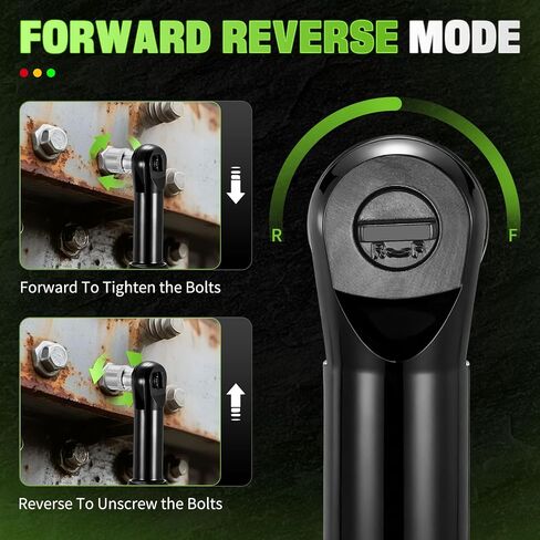 3/8" Electric Ratchet Wrench Set, 12V Cordless Ratchet, Power Socket Wrench Set with Variable Speed, 6 Sockets, LED Light, 1/4" Adapter, 1/2" Adapter, 2 x 2.0Ah Battery in Saudi Arabia