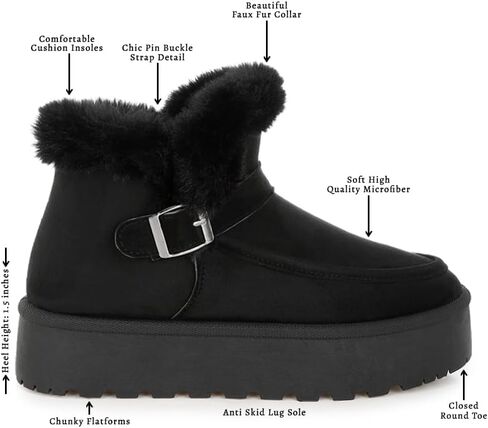 London Rag Linka Pin Buckle Detail Snow Boots in Saudi Arabia