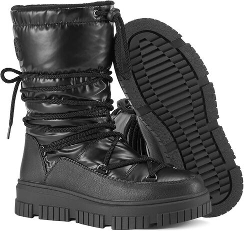 HISEA Snow Boots for Women Waterproof, Warm Fleece Lined Rain Boots for Winter Ski Cold Weather in Saudi Arabia
