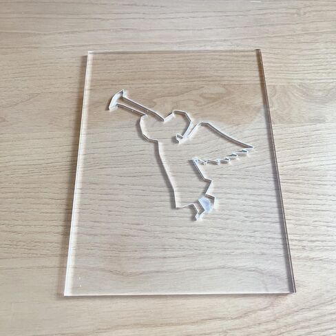 Christmas Lantern Router Templates, Multiple Holiday Designs, Clear Acrylic, 8 Inch (Christmas Angel) in Saudi Arabia