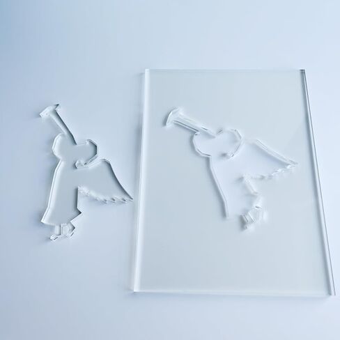Christmas Lantern Router Templates, Multiple Holiday Designs, Clear Acrylic, 8 Inch (Christmas Angel) in Saudi Arabia
