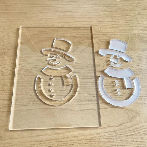 Christmas Lantern Router Templates, Multiple Holiday Designs, Clear Acrylic, 8 Inch (Christmas Angel) in Saudi Arabia