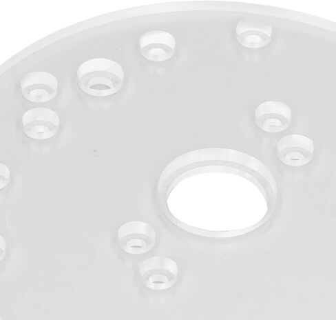 6-1/2in Router Base Plate Kit, Universal Router Acrylic Predrilled Holes Template Guide Adapter with Centering Pin Clear Woodworking Auxiliary Tool for Bosch in Saudi Arabia