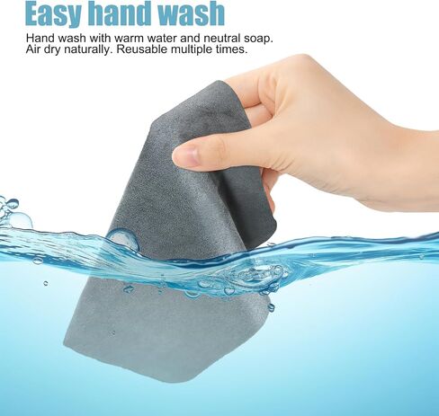 5 Pack Microfiber Cleaning Cloths for Electronics, Camera Lenses, Eyeglasses, Cell Phone and Laptop Screens, Safe and Effective Wipe Kit, Gray (7.1"x5.9") in Saudi Arabia