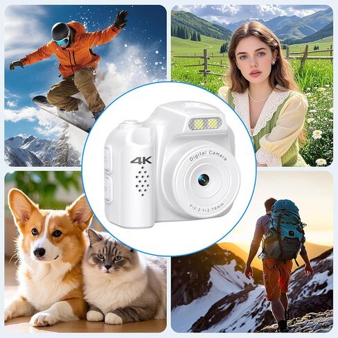 Generic كاميرا صغيرة 4K HD مسجل فيديو - كاميرا فيديو رقمية على شكل سلسلة مفاتيح مع بطاقة 32 جيجابايت، شاشة HD 1.54 بوصة، عمر بطارية طويل، كاميرا صغيرة محمولة للغاية للسفر/مدونة الفيديو/اللقطات الليلية (أسود) in Kuwait