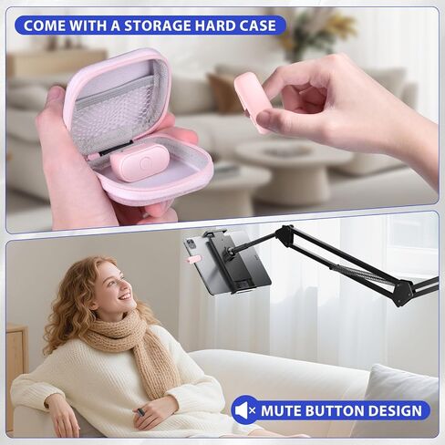 Upgraded Remote Control Page Turner Ring for Kindle Paperwhite Oasis Scribe Kobo eReaders, Case-Friendly Page Turner Clicker for iPad Tablets Reading Novels with Storage Hard Case in Kuwait