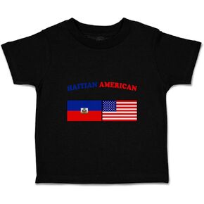 Toddler T-Shirt Haitian American Cotton Boy & Girl Clothes Baby Funny Tee Black Design Only 18 Months in Saudi Arabia