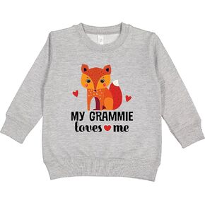 سويت شيرت Inktastic Grammy Loves Me Grandchild Fox للأطفال الصغار in Kuwait