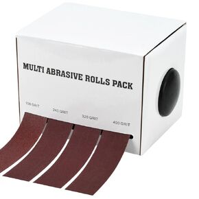 لفة قماش الصنفرة، 5 حبيبات 1 × 20 قدم لفة ورق رمل مع موزع، 150 240 320 400 600 تشكيلة ورق الصنفرة، ورق صنفرة رطب وجاف لأثاث السيارات المعدنية والخشب (5 حبيبات 20 قدم) in Kuwait