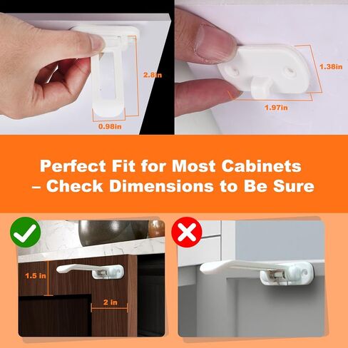 Child Safety Cabinet Locks – Baby Proofing Cabinet Locks for Toddlers, Easy to Install & Invisible Mount Design, Child Proof Cabinet Locks for Homes with Kids (Pack of 10) in Saudi Arabia