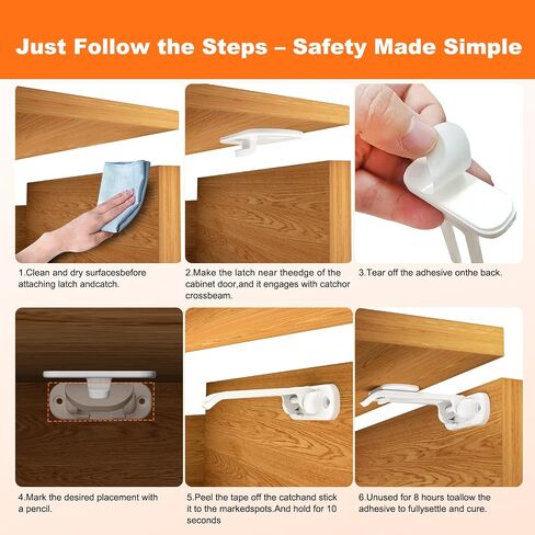 Child Safety Cabinet Locks – Baby Proofing Cabinet Locks for Toddlers, Easy to Install & Invisible Mount Design, Child Proof Cabinet Locks for Homes with Kids (Pack of 10) in Saudi Arabia