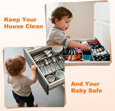 Child Safety Cabinet Locks – Baby Proofing Cabinet Locks for Toddlers, Easy to Install & Invisible Mount Design, Child Proof Cabinet Locks for Homes with Kids (Pack of 10) in Saudi Arabia