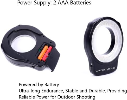 Photography Fill Light, Macro Flash: Suitable for Close-up Shooting of Still Life, Jewelry, Oral Dentistry, Insects, etc. (Ring Light + 62mm Adapter Ring) in Saudi Arabia
