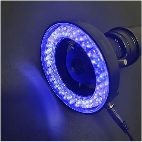 Microscope Kit LED Microscope Ring Light Source 60mm Inner Diameter Lamp fit for Cell Phone Repair CCD Industrial Microscope Lens Adapters(Purple 395nm) in Saudi Arabia