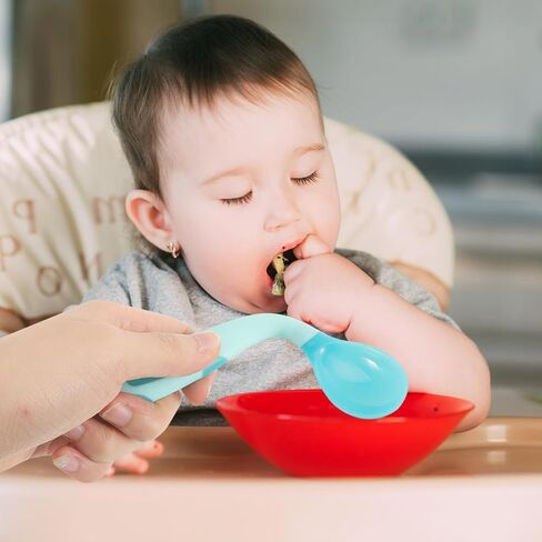 Boy Girl Feeding Utensils Boy Girl Fork and Spoon Training Spoon Forks Silverware for for Self-feeding Scoop Accessories in Saudi Arabia