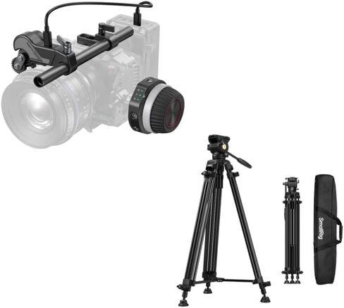 SmallRig 73 بوصة/186 سم حامل فيديو ثلاثي من سبائك الألومنيوم عالي التحمل + مجموعة تركيز لاسلكية صغيرة الحجم (Lite) in Kuwait
