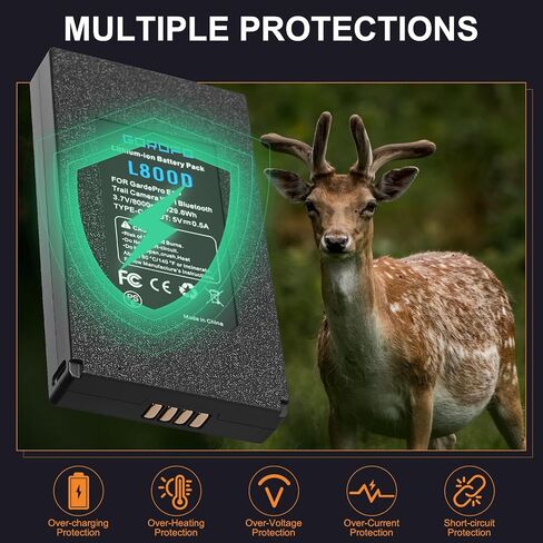 2-Pack Lithium Battery E8P Replacement Battery for GardePro Trail Camera E6P, E6PCF, E6PMB, E8P, E8PMB, E8PWF, X60P, X60PMB, L1000D, LN800 (2 Batteries) in Saudi Arabia
