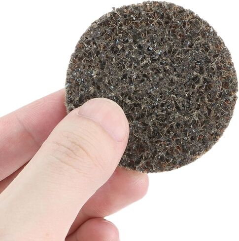 QWORK Surface Conditioning Quick Change Discs, 25 Pcs 2 Inch Brown Coarse Tan Prep Pad, Universal Male Type-R for Multi-Material Use in Saudi Arabia