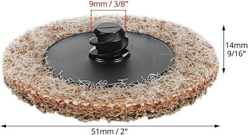 QWORK Surface Conditioning Quick Change Discs, 25 Pcs 2 Inch Brown Coarse Tan Prep Pad, Universal Male Type-R for Multi-Material Use in Saudi Arabia
