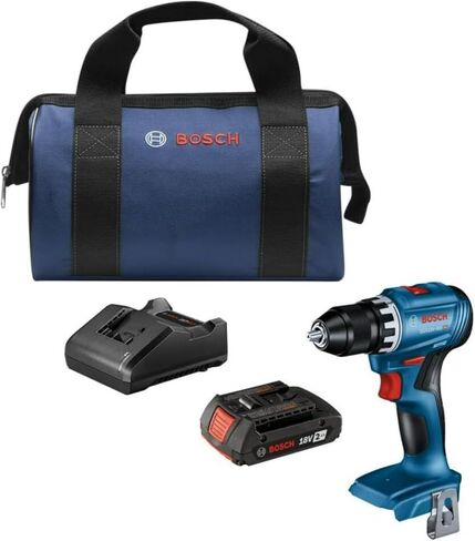 بوش GSR18V-400B12 18 فولت بدون فرش مدمج 1/2 بوصة. طقم المثقاب/المفك مع (1) بطارية SlimPack سعة 2.0 أمبير (مجددة) (متجددة) in Kuwait