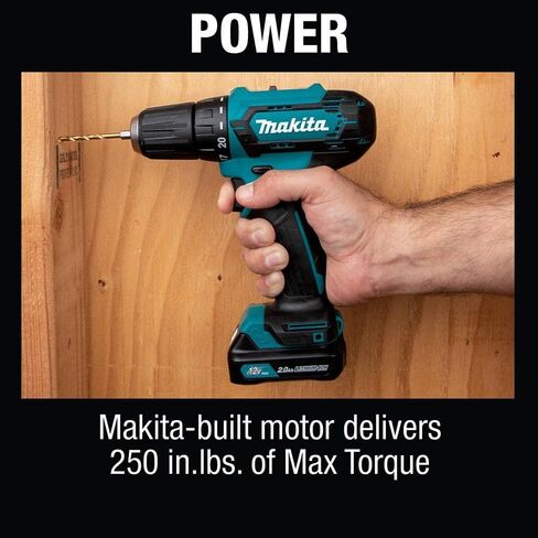 ماكيتا FD09R1-R 12V MAX CXT ليثيوم أيون 3/8 بوصة. طقم مفك مثقاب لاسلكي مع بطاريتين (2 أمبير) (متجدد) in Kuwait
