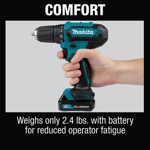 ماكيتا FD09R1-R 12V MAX CXT ليثيوم أيون 3/8 بوصة. طقم مفك مثقاب لاسلكي مع بطاريتين (2 أمبير) (متجدد) in Kuwait