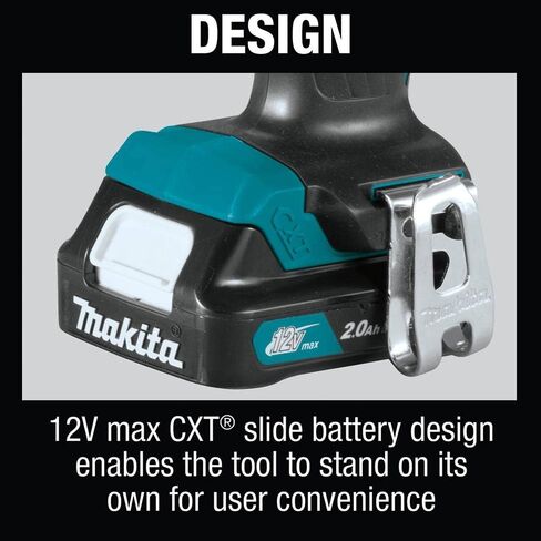 ماكيتا FD09R1-R 12V MAX CXT ليثيوم أيون 3/8 بوصة. طقم مفك مثقاب لاسلكي مع بطاريتين (2 أمبير) (متجدد) in Kuwait