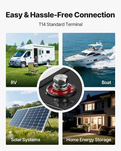 VEVOR 2 Pack 12V 100Ah LiFePO4 Battery, Up to 15000 Cycles, Deep Cycle Lithium Iron Phosphate Battery with Built-in BMS, Low Temp Protection, 10 Years Lifetime, for Solar Off-Grid Home Energy Storage in Saudi Arabia