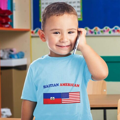 Toddler T-Shirt Haitian American Cotton Boy & Girl Clothes Baby Funny Tee Black Design Only 18 Months in Saudi Arabia