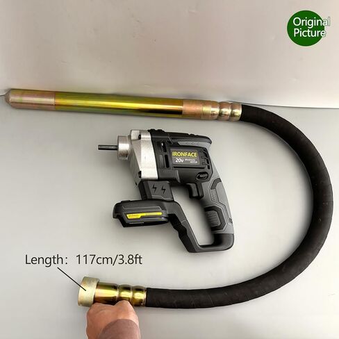 IRONFACE 20V Cordless Concrete Vibrating Tool, with 3.8ft Shaft Rod, Brushless Motor, Compatible with Dewalt 20V Batteries (Tool Only) (for DW) in Kuwait